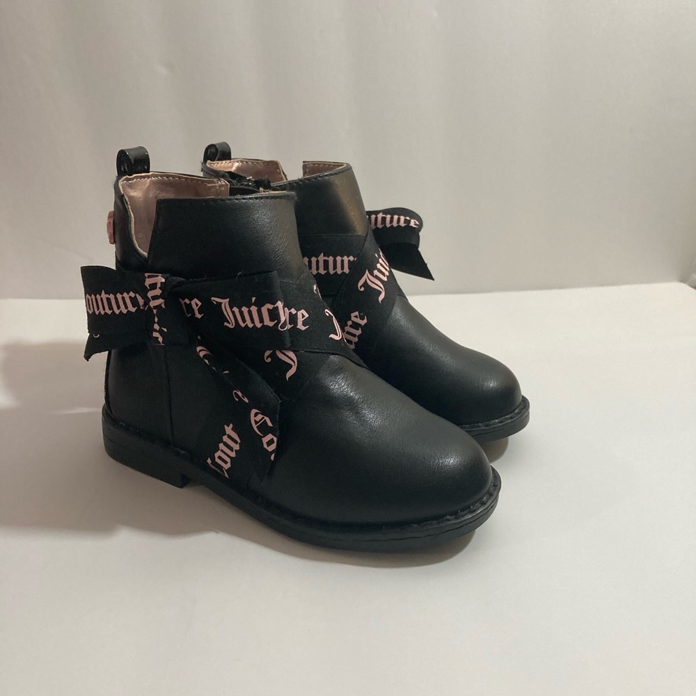 Juicy couture toddler girl booties black and pink